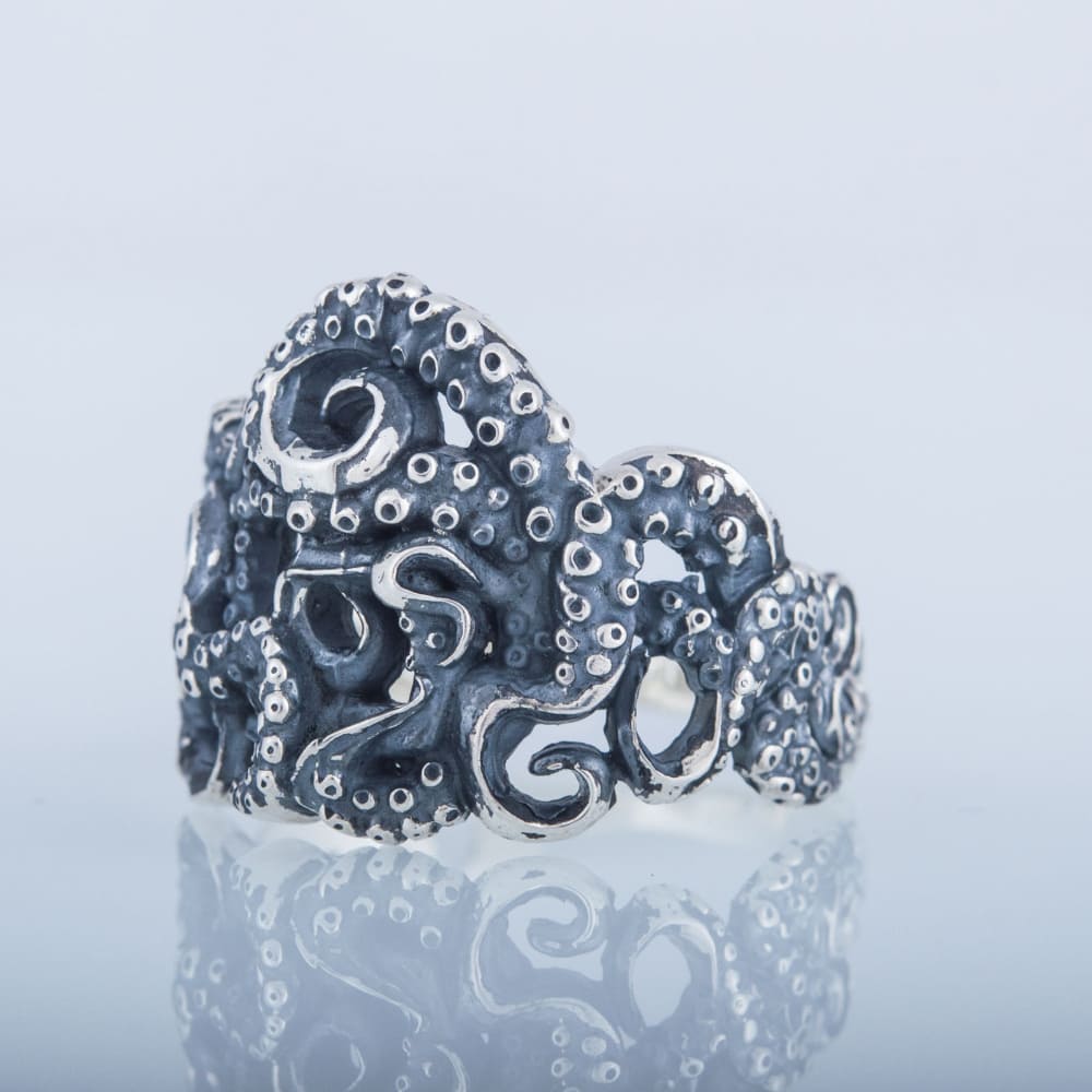 Handcrafted Coiled Tentacles Ring - Sterling Silver