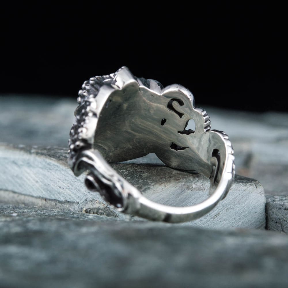 Handcrafted Eldritch Rose Ring - Sterling Silver