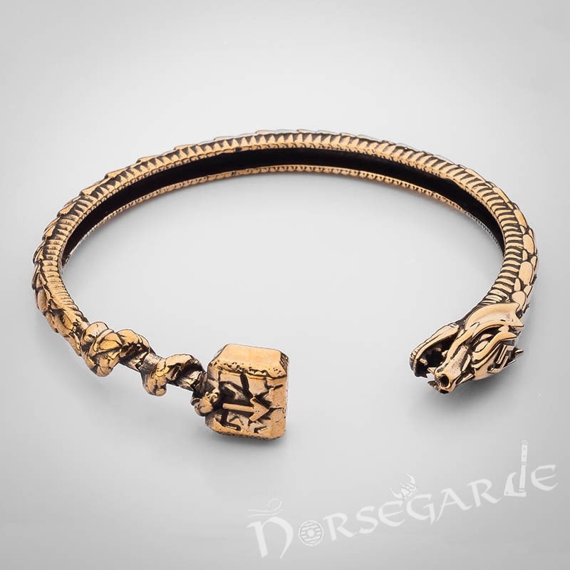 Handcrafted Saga of Ragnarok Bracelet - Bronze