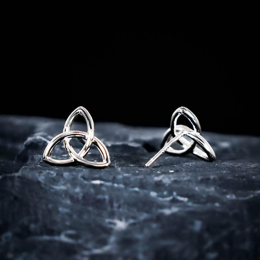 Celtic Knot Stud Earrings - Sterling Silver