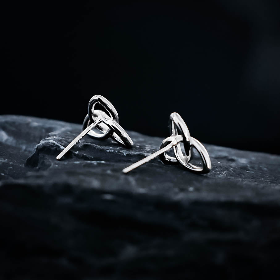 Celtic Knot Stud Earrings - Sterling Silver