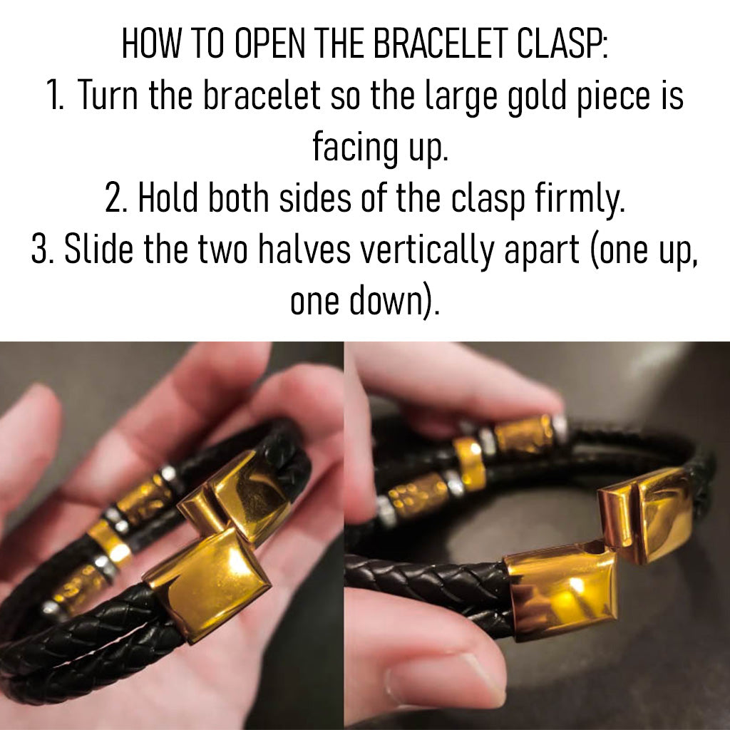 Viking Bead Dual Braid Leather Bracelet