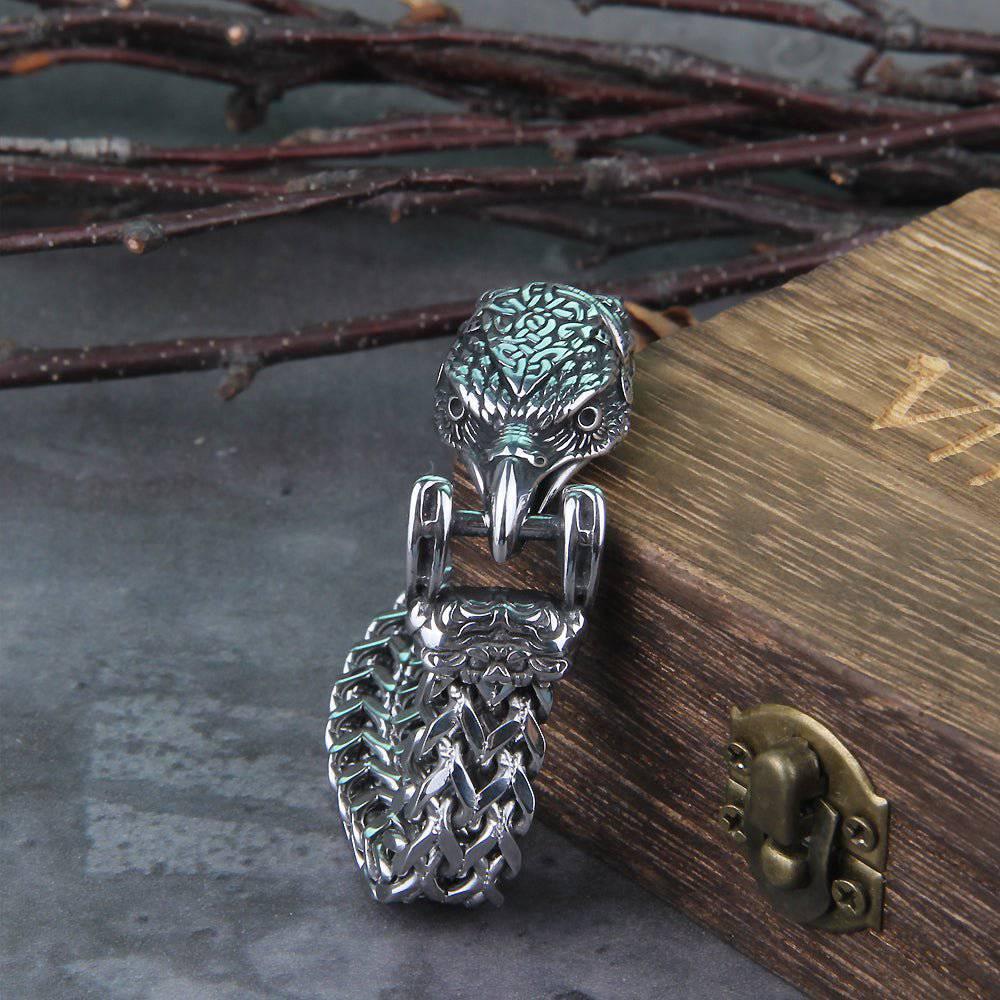 Celtic Eagle's Bite Heavy Chain Bracelet - Stainless Steel - Norsegarde
