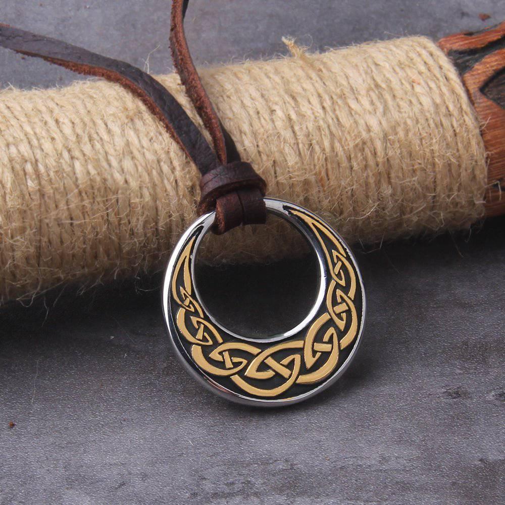 Celtic Moon Pendant - Stainless Steel - Norsegarde