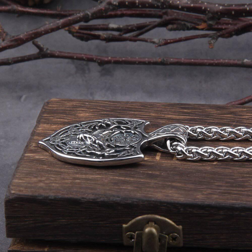 Cernunnos Celtic Shield Pendant - Stainless Steel - Norsegarde