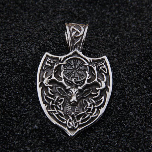 Cernunnos Celtic Shield Pendant - Stainless Steel - Norsegarde