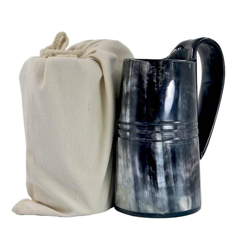 Drinking Horn Mug with Stripes - Norsegarde