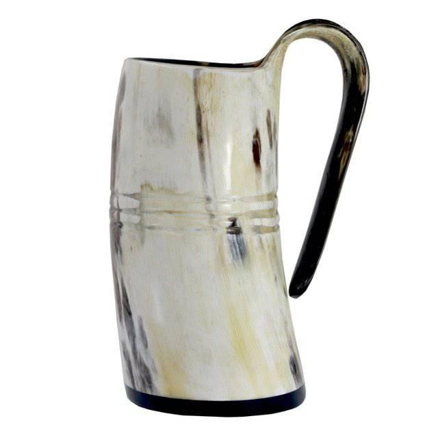 Drinking Horn Mug with Stripes - Norsegarde