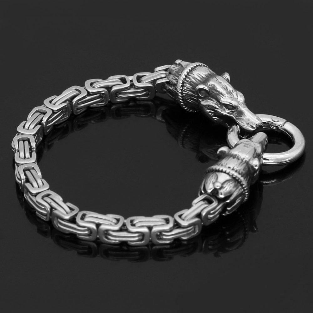 Fenrir's Bite Chain Bracelet - Stainless Steel - Norsegarde