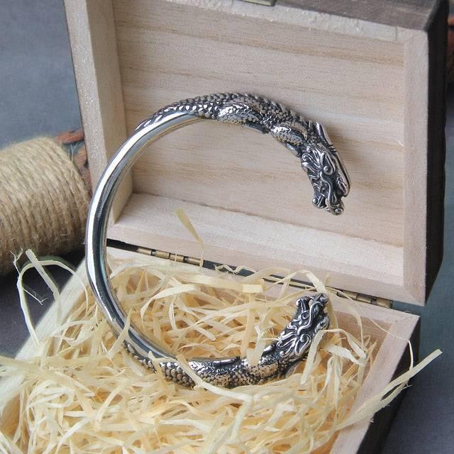 Guardian Fafnir Torc Bracelet - Stainless Steel - Norsegarde