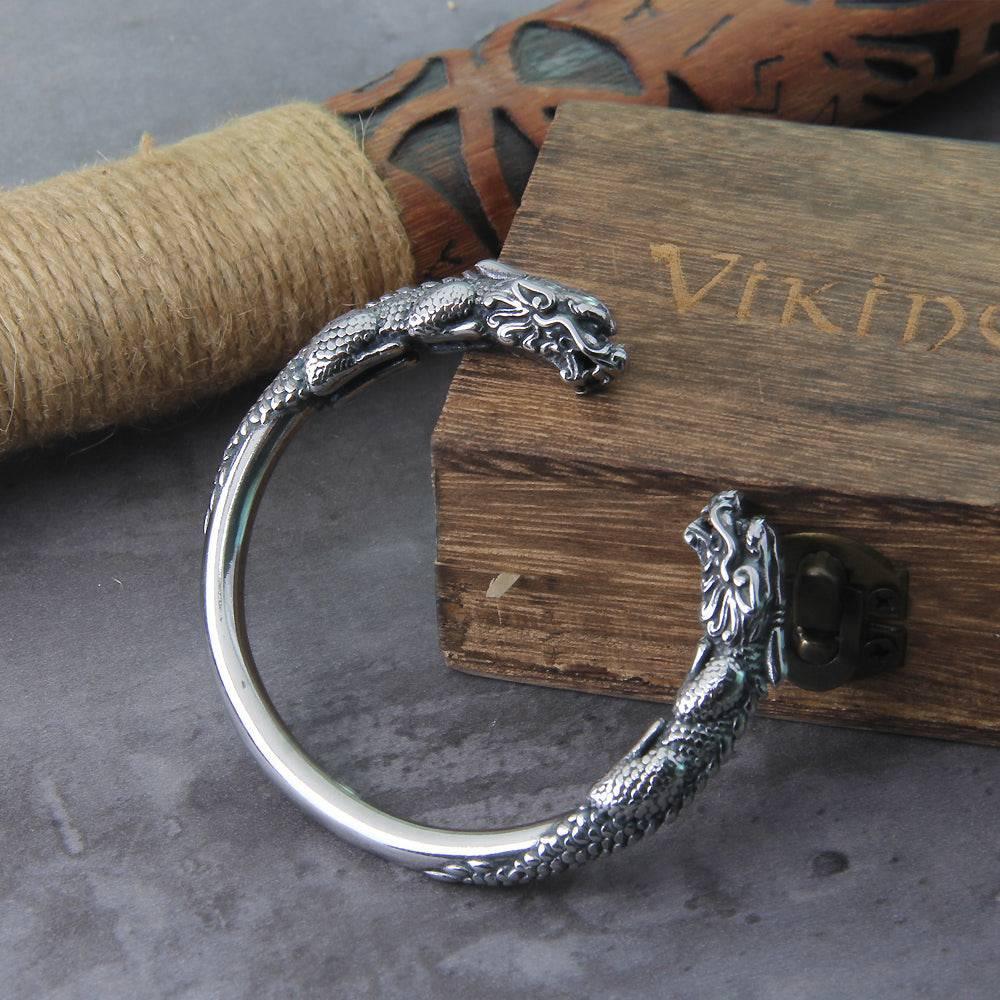 Guardian Fafnir Torc Bracelet - Stainless Steel - Norsegarde