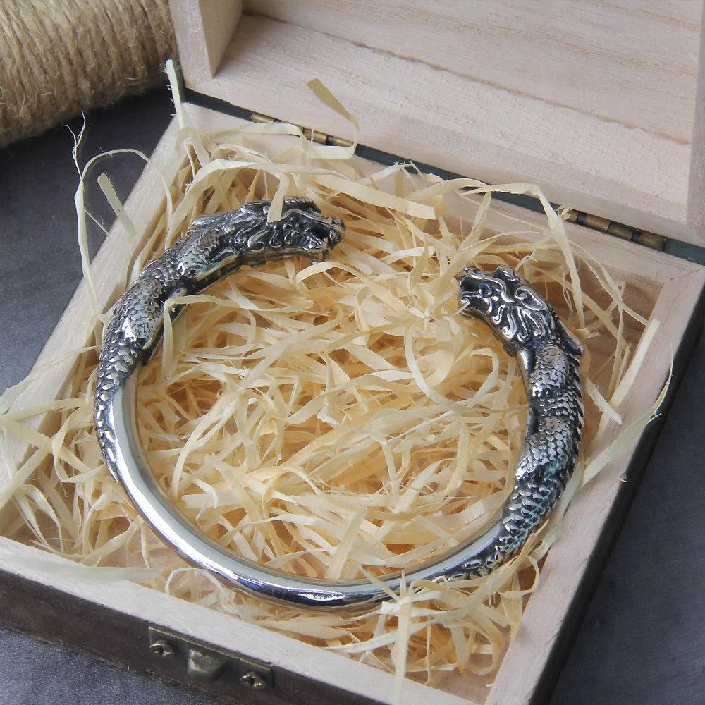 Guardian Fafnir Torc Bracelet - Stainless Steel - Norsegarde