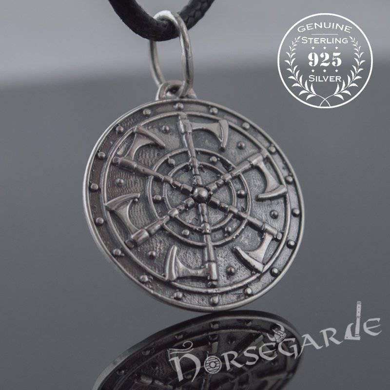 Handcrafted Axe Kolowrat Pendant - Sterling Silver - Norsegarde
