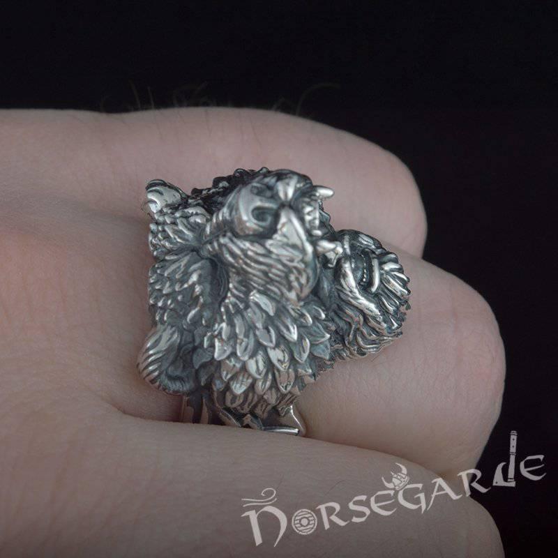 Handcrafted Bear Berserker Ring - Sterling Silver - Norsegarde