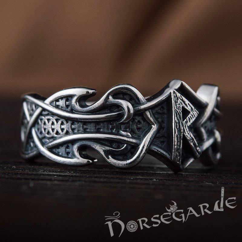 Handcrafted Celt Ornament Raido Band - Sterling Silver - Norsegarde