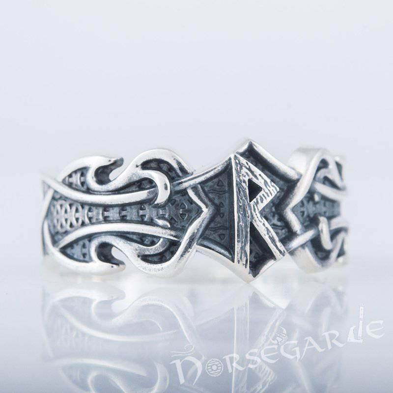 Handcrafted Celt Ornament Raido Band - Sterling Silver - Norsegarde