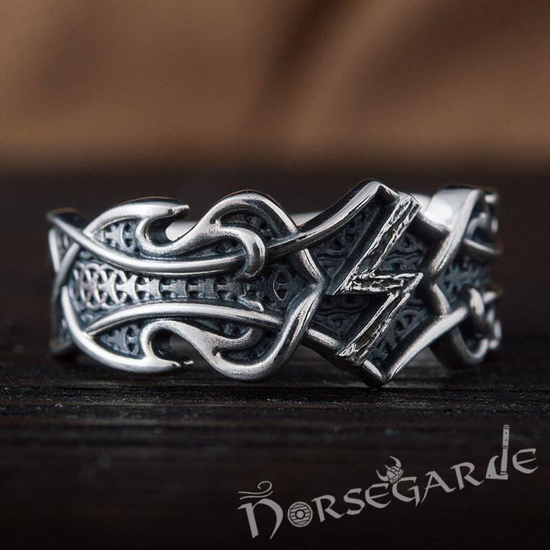 Handcrafted Celt Ornament Sowilo Band - Sterling Silver - Norsegarde