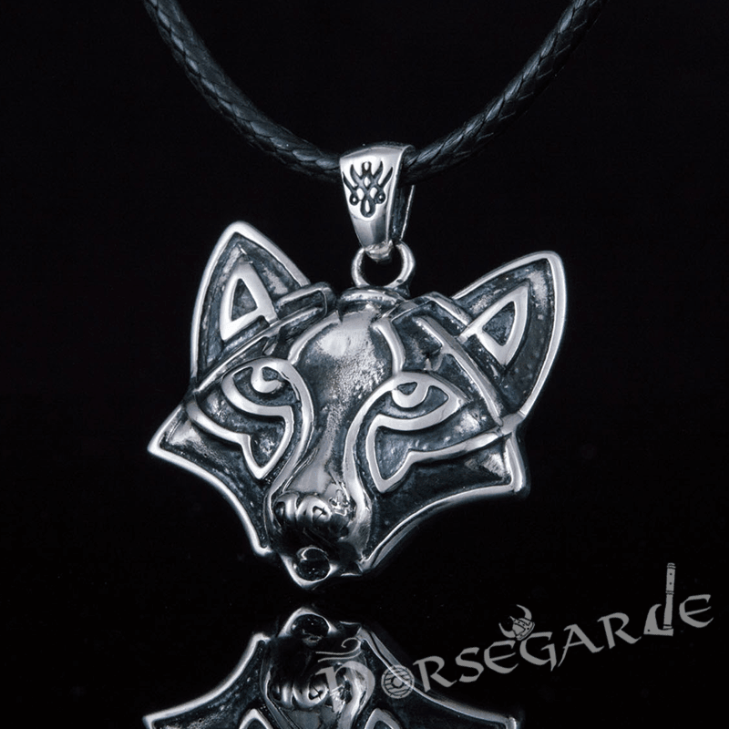 Handcrafted Celtic Fox Pendant - Sterling Silver - Norsegarde
