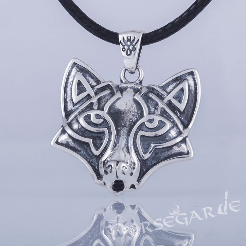 Handcrafted Celtic Fox Pendant - Sterling Silver - Norsegarde
