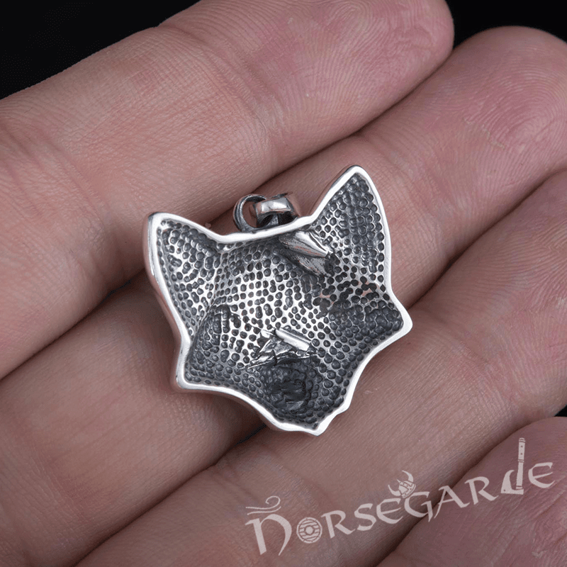 Handcrafted Celtic Fox Pendant - Sterling Silver - Norsegarde