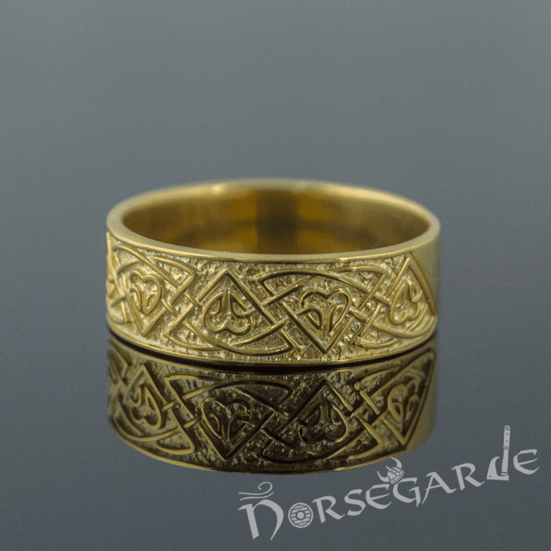 Handcrafted Celtic Ornamental Band - Gold - Norsegarde