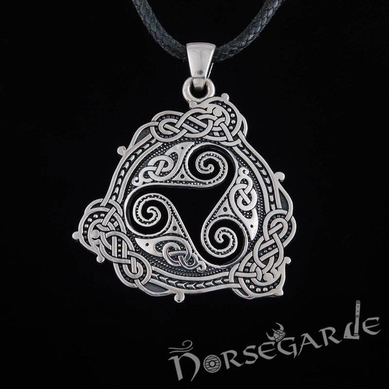 Handcrafted Celtic Triskelion Pendant - Sterling Silver - Norsegarde