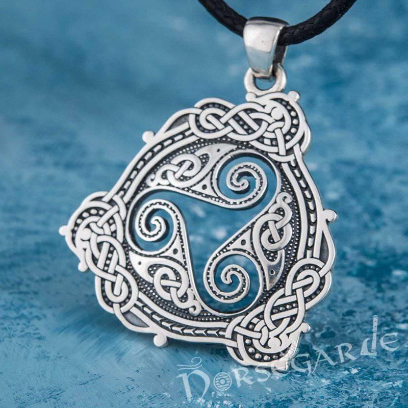 Handcrafted Celtic Triskelion Pendant - Sterling Silver - Norsegarde