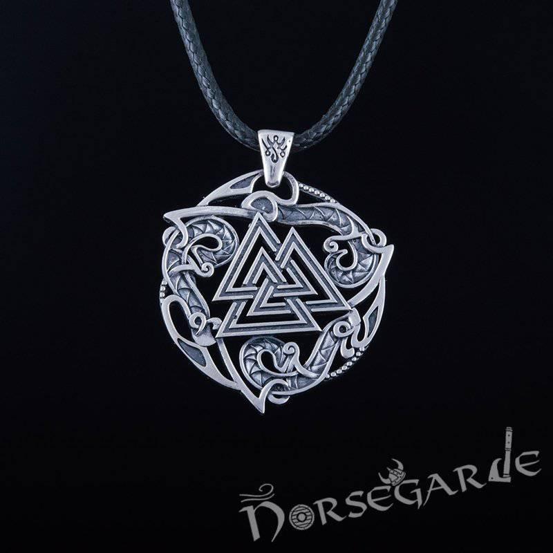 Handcrafted Celtic Valknut Pendant - Sterling Silver - Norsegarde