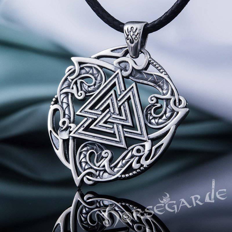 Handcrafted Celtic Valknut Pendant - Sterling Silver - Norsegarde