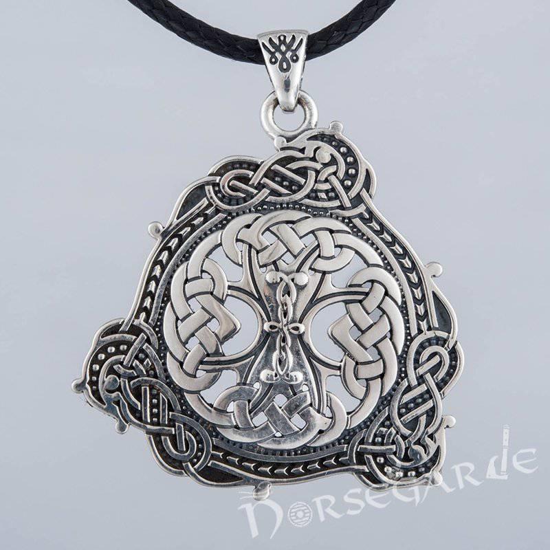 Handcrafted Celtic Yggdrasil Pendant - Sterling Silver - Norsegarde