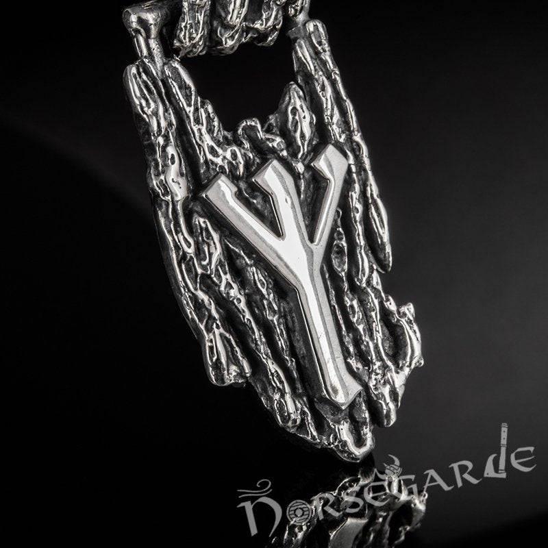 Handcrafted Druid Algiz Pendant - Sterling Silver - Norsegarde