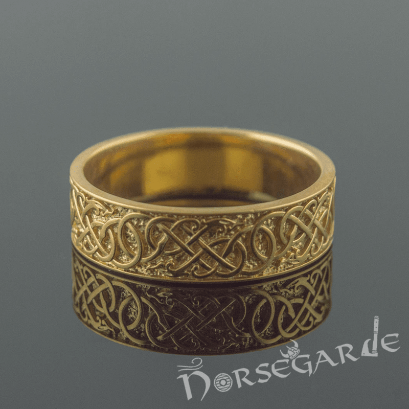 Handcrafted Early Urnes Ornamental Band - Gold - Norsegarde