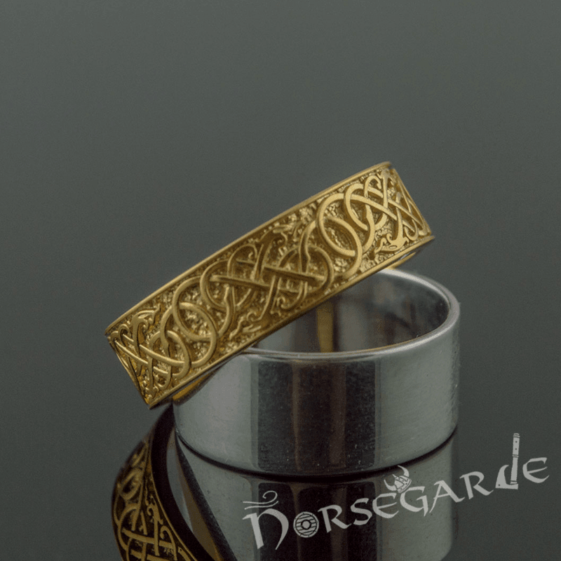 Handcrafted Early Urnes Ornamental Band - Gold - Norsegarde