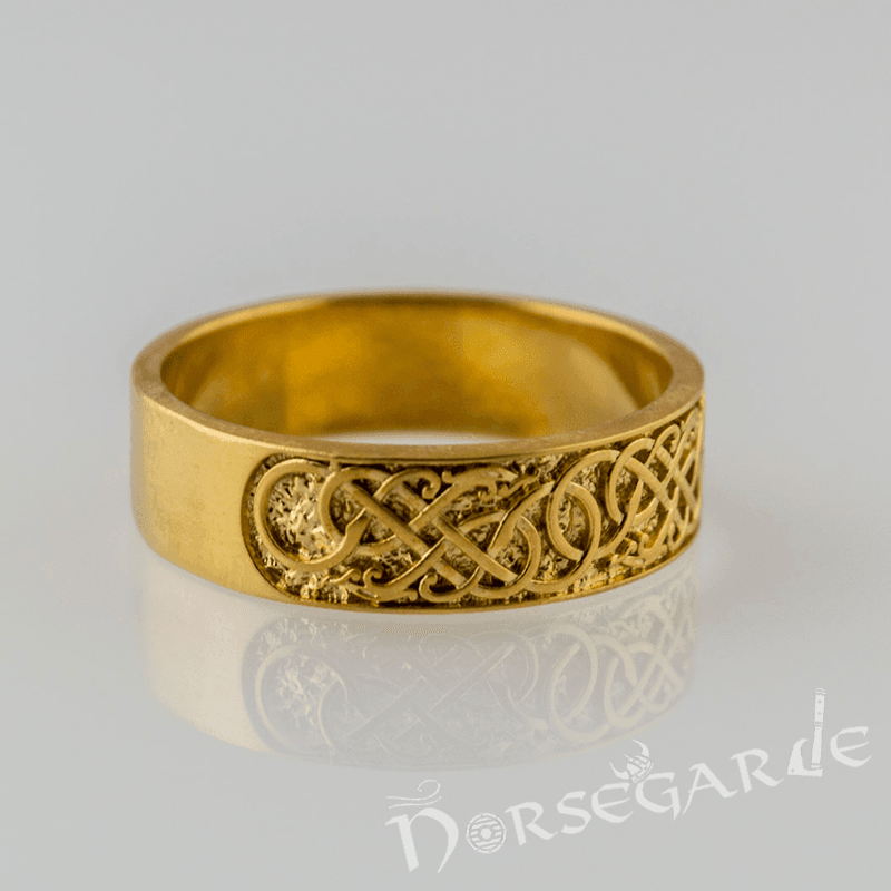 Handcrafted Early Urnes Ornamental Band - Gold - Norsegarde