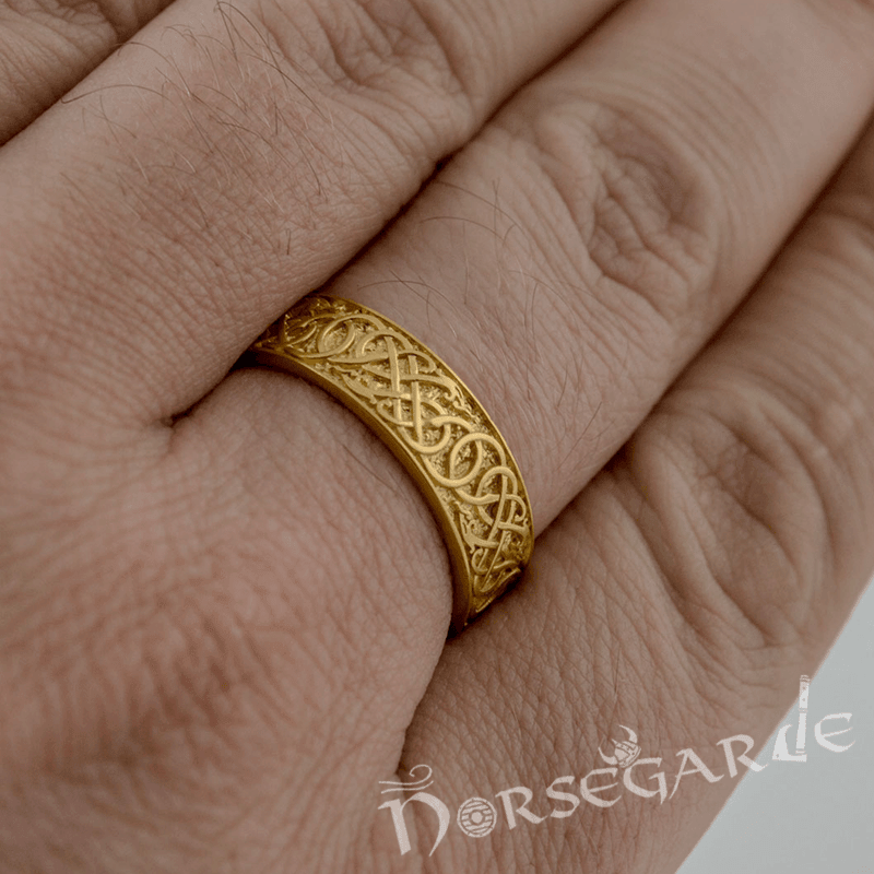 Handcrafted Early Urnes Ornamental Band - Gold - Norsegarde