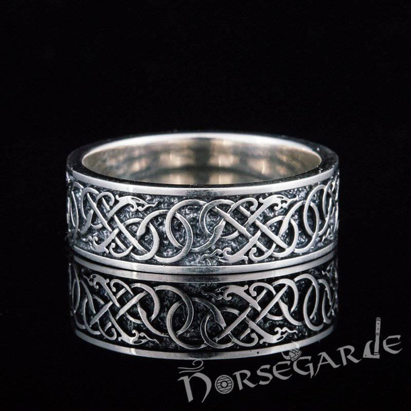 Handcrafted Early Urnes Ornamental Band - Sterling Silver - Norsegarde