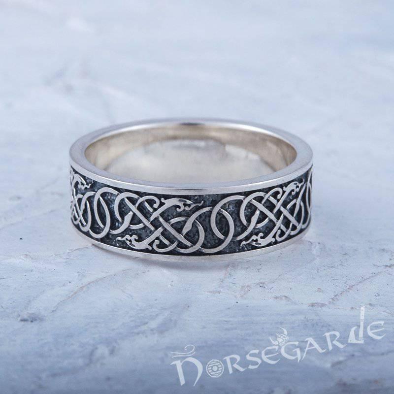 Handcrafted Early Urnes Ornamental Band - Sterling Silver - Norsegarde