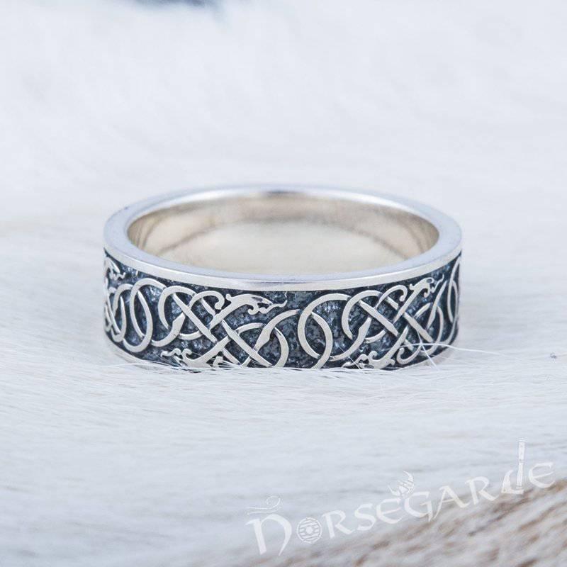 Handcrafted Early Urnes Ornamental Band - Sterling Silver - Norsegarde