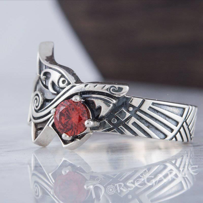 Handcrafted Fenrir Sun Eater Ring - Sterling Silver - Norsegarde