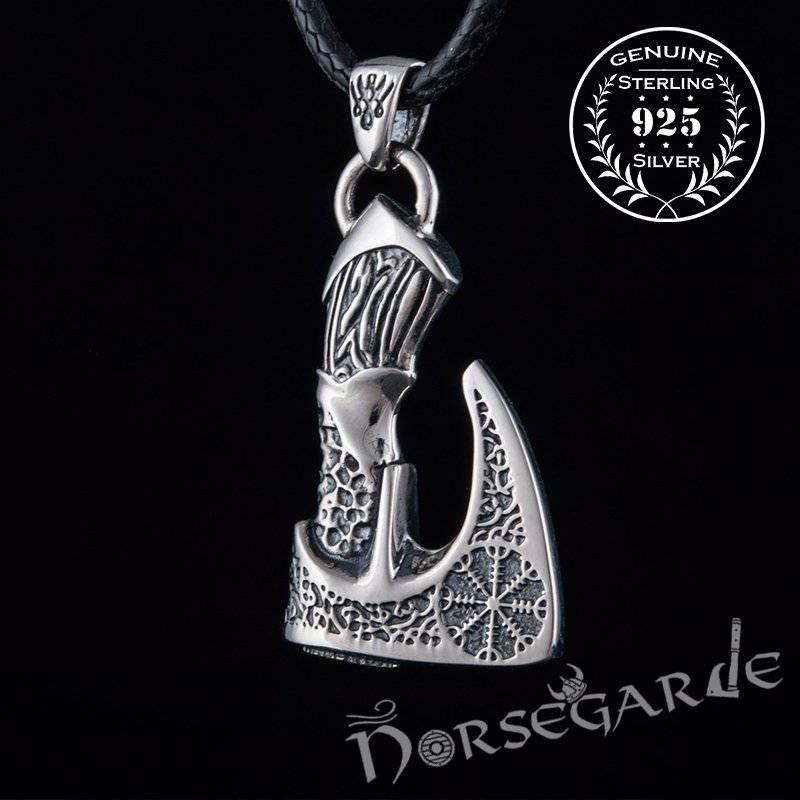 Handcrafted Helm of AWE Axe Pendant - Sterling Silver