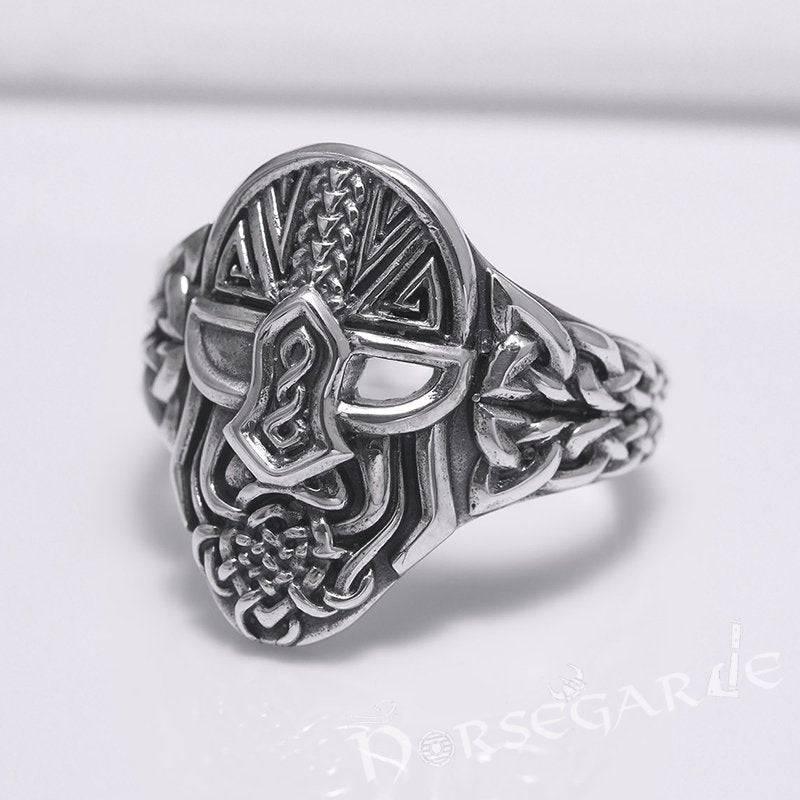 Handcrafted Helm of Odin Ring - Sterling Silver - Norsegarde