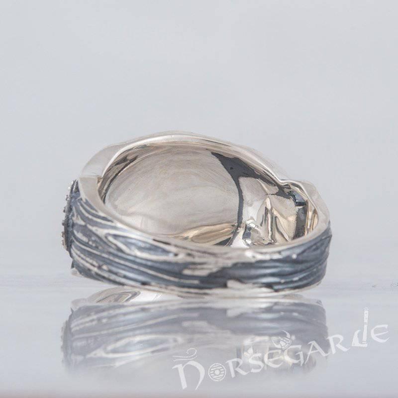 Handcrafted Horn Triskelion Druid Signet Ring - Sterling Silver - Norsegarde