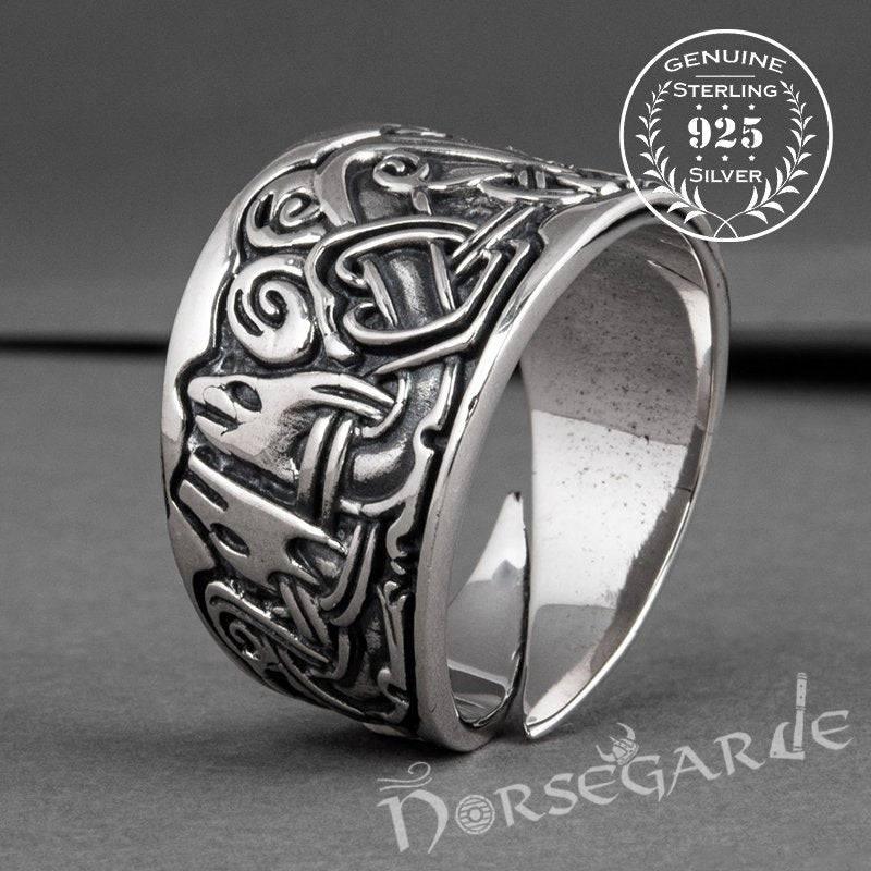 Handcrafted Jellinge Ornamental Band - Sterling Silver - Norsegarde