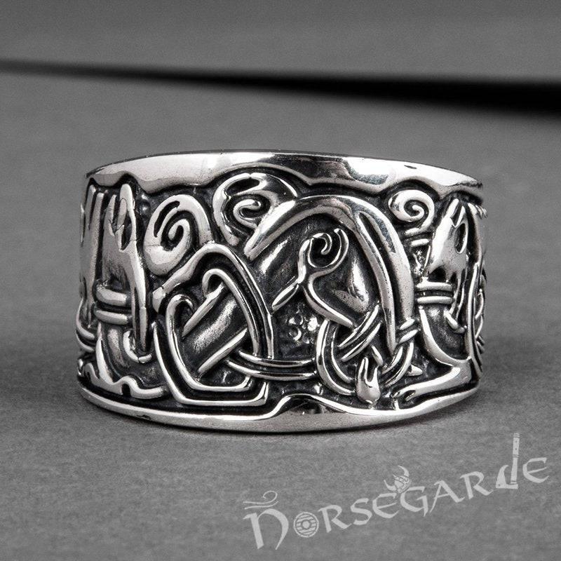 Handcrafted Jellinge Ornamental Band - Sterling Silver - Norsegarde