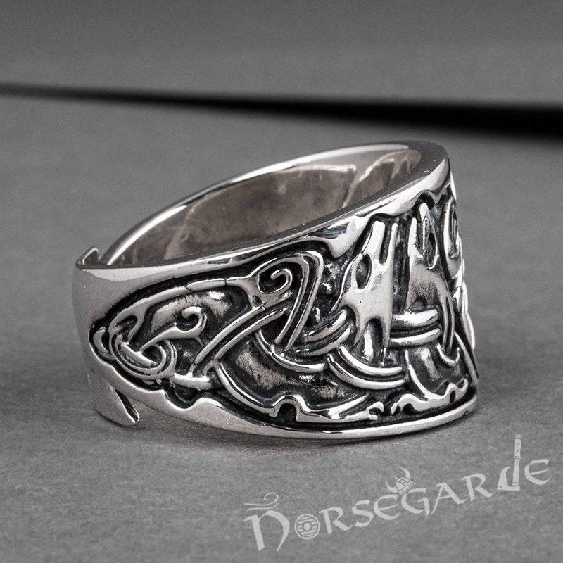 Handcrafted Jellinge Ornamental Band - Sterling Silver - Norsegarde