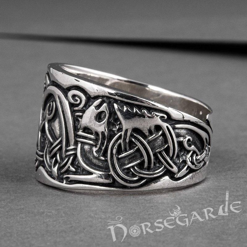 Handcrafted Jellinge Ornamental Band - Sterling Silver - Norsegarde
