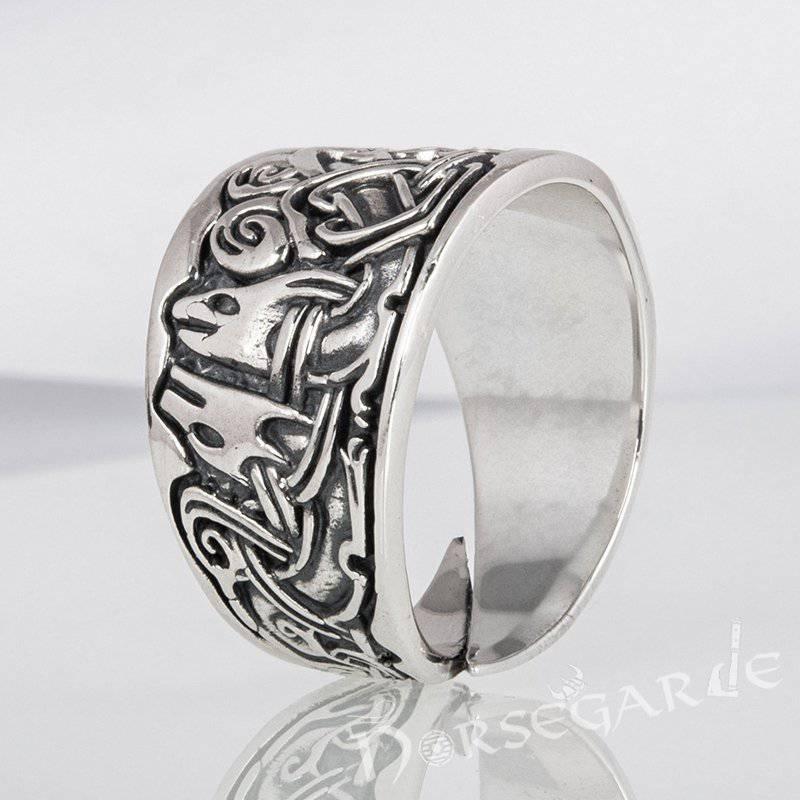 Handcrafted Jellinge Ornamental Band - Sterling Silver - Norsegarde