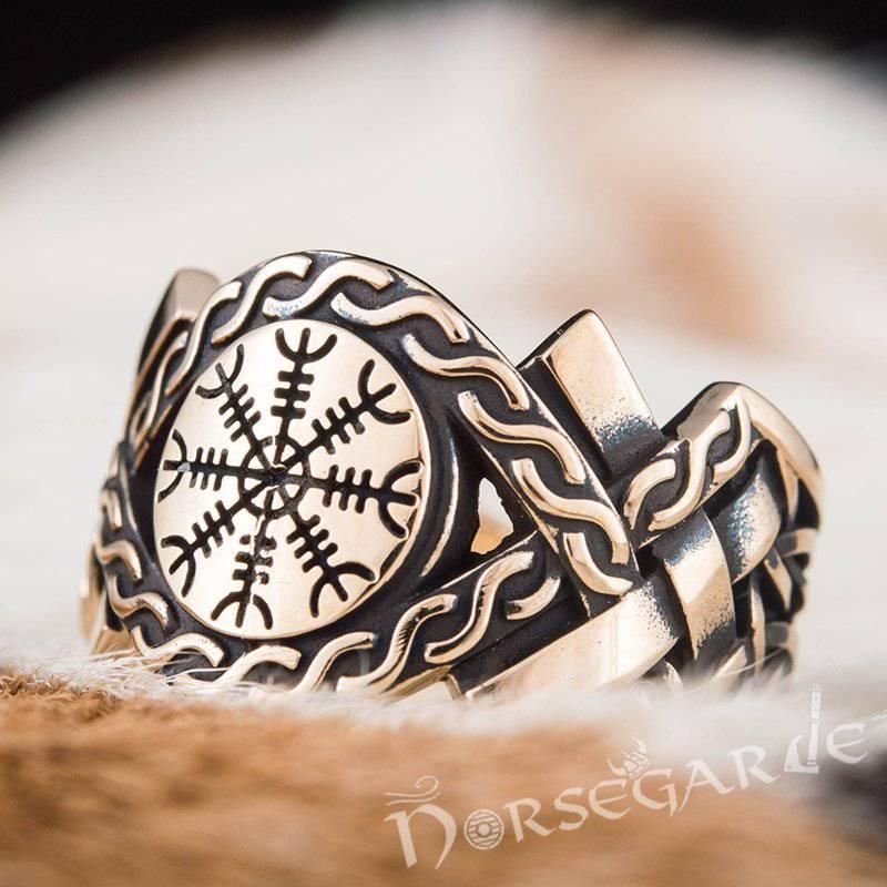 Handcrafted Knot Ornament Helm of Awe Band - Bronze - Norsegarde