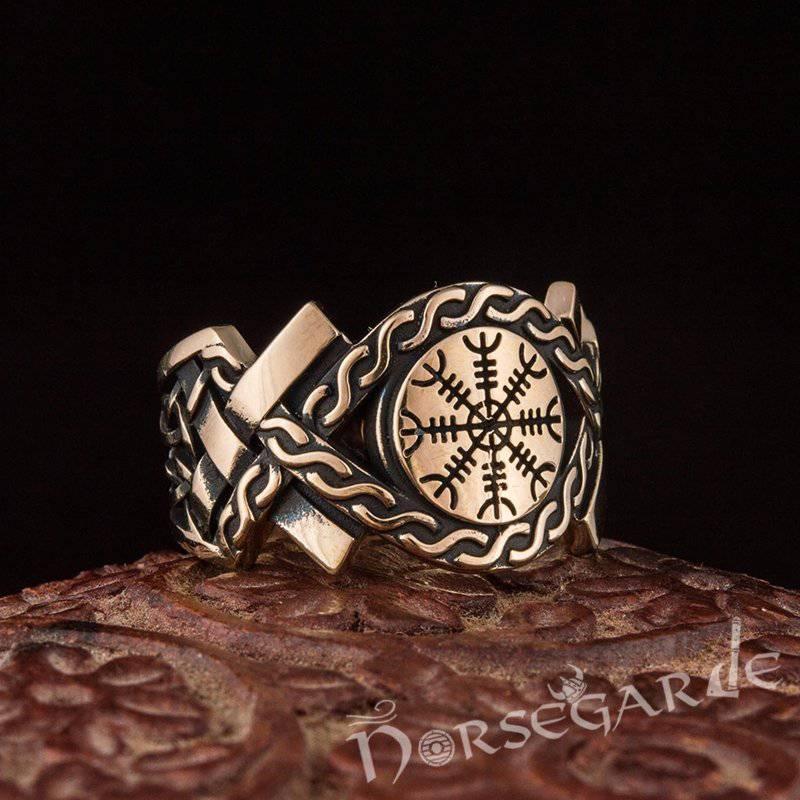 Handcrafted Knot Ornament Helm of Awe Band - Bronze - Norsegarde