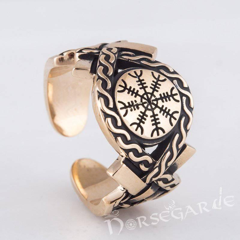 Handcrafted Knot Ornament Helm of Awe Band - Bronze - Norsegarde